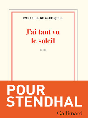 cover image of J'ai tant vu le soleil